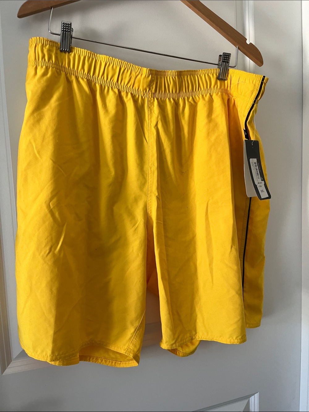Adidas Yellow Airspeed Quick Dry Water Sprorts / Swm Shorts with Logo SZ XXL